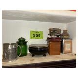 PEWTER CUP AND DECOR