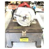 STEP STOOL TOOL BOX W MILWAUKEE CIRCULAR SAW