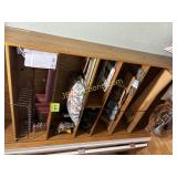 CONTENS OF SHELVES, FAN, ETC.