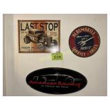 3 METAL SIGNS