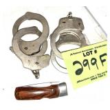 S&W CUFFS, 2ND PAIR OF CUFFS, KNIFE