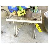 SMALL WHITE PATIO END TABLE