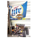 2 METAL SIGNS, MILLER LITE, HARLEY DAVIDSON
