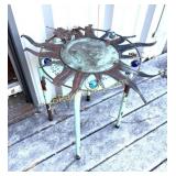 METAL TABLE AND SUN DECO (UPSTAIRS PATIO)