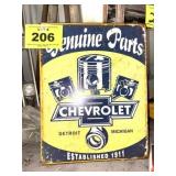 CHEVORLET GENUINE PARTS METAL SIGN