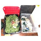 2 BOXES OF CHRISTMAS LIGHTS AND GARLAND