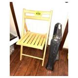 FOLDING WOOD CHAIR AND STEPSTOOL