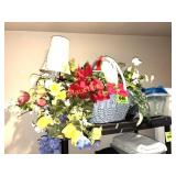 LG BASKET ARTIFICAL FLOWERS