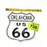 APPROX 11" W OKLAHOMA 66 METAL SIGN