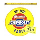 ROUND GENUINE CHEVORLET METAL SIGN