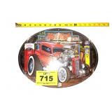 HOTROD GARAGE OVAL APPROX 16" SIGN
