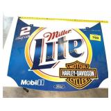 MILLER LITE NASCAR HOOD METAL SIGN APPROX 35" W