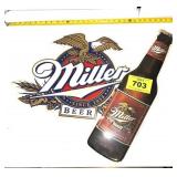 MILLER BEER APPROX 24" W METAL SIGN