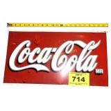 COCA-COLA APPROX 22" W MEXICAN DOUBLE  SIDED SIGN