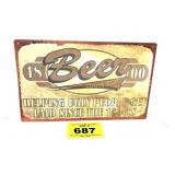 METAL BEER SIGN