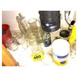 VASES/ CONTENTS UNDER SINK