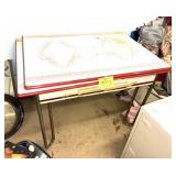 1950S ERA PORCALINE TOP TABLE.