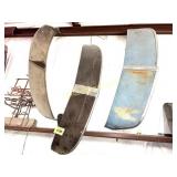 3 ANTIQUE CAR HOOD SCOOPS