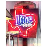 LITE BEER STATE OF TEXAS NEON SIGN