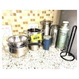 STAINLESS STEEL CANISTER AND COLANDER