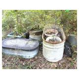 WATER TROUGHS AND TOMATO STAKES