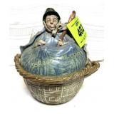 RAE 2007 OLD LADY COVERED BASKET 10Hx10W