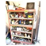 GARAGE SHELF AND CONTENTS