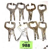 4 SMALL ADJUSTABLE GRIP CLAMPS