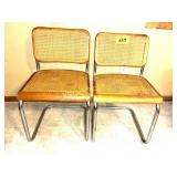 2 CANE SEAT DINING CHAIRS