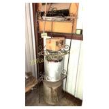 CORNER METAL SHELF AND STOCK POTS