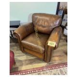BROWN EATHER SOFA CHAIR
