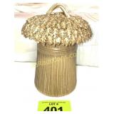 RAE 1990 BUSHEL COOKIE JAR 11 1/2 Hx9W