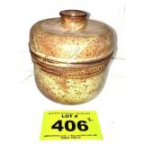 DUNN 1961 7Hx6 1/2 W COVERED BOWL HANDMADE POTTERY