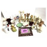CUPS, GLASSES, FIGURINES,E ETC. BOX FULL