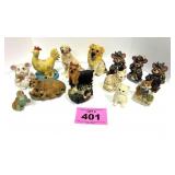 ANIMAL FIGURINES - DOGS, CATS, CHICKEN