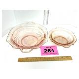 PINK MAYFAIR/OPEN ROSE SERVING BOWLS, SM CHIPS
