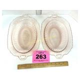 PINK MAYFAIR/OPEN ROSE SERVING BOWLS, SMALL CHIPS