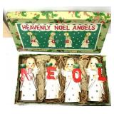 VINTAGE NOEL ANGELS CHRISTMAS FIGURINES IN BOX