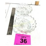 (2) THREE FOOTED AMERICAN FOSTORIA BOWLS