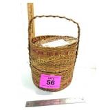 MOHAWK INDIAN WOVEN SWEETGRASS BASKET