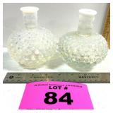 (2) MOONSTONE CRUETS NO STOPPERS