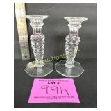 AMERICAN FOSTORIA CANDLE STICKS