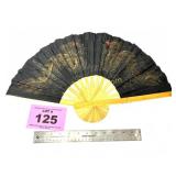 BAMBOO AND CLOTH ORIENTAL FAN