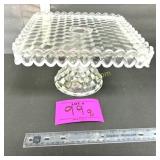 AMERICAN FOSTORIA CAKE PLATE - TOP POPPED OFF