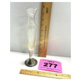 STERLING SILVER ETCHED BUD VASE, DUCHIN