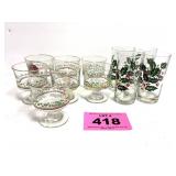 MISC HOLLY HOLIDAY GLASSES