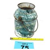 ANTIQUE GREEN SWIRL PAIL