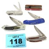 (4) KNIVES AND HEX KEY SET