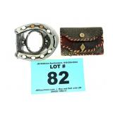 VINTAGE BELT BUCKLE AND POUCH