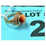 14K SIAM TIGER EYE RING - SEE SCALE PIC FOR TW